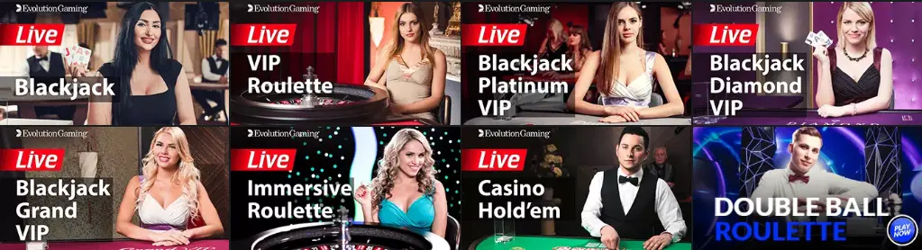 Golden Star Live Casino Spiele