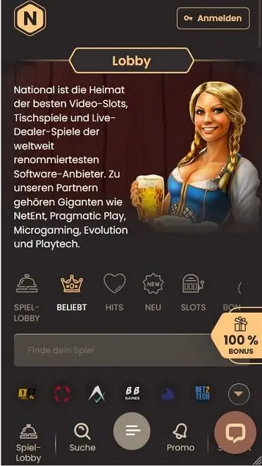National MobileCasino Spiele
