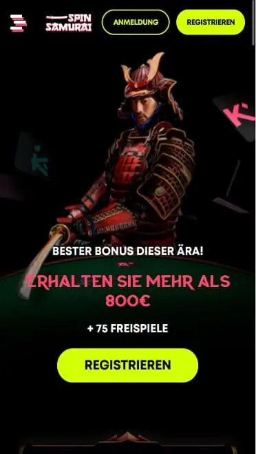 SpinSamurai Mobile Anmelden